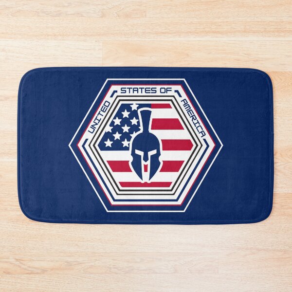 Item preview, United State of America Spartan Hexagon Emblem – Patriotic Warrior Helmet Design for Veterans, Military Families, and Proud Americans designed and sold by GFamilyC.