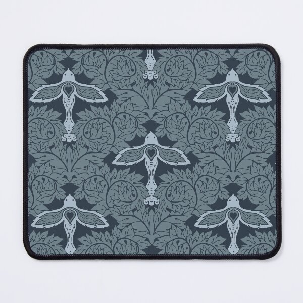Item preview, Arts and Crafts Acanthus Damask with Dove -  Calming Deep Blue designed and sold by dreamprint.