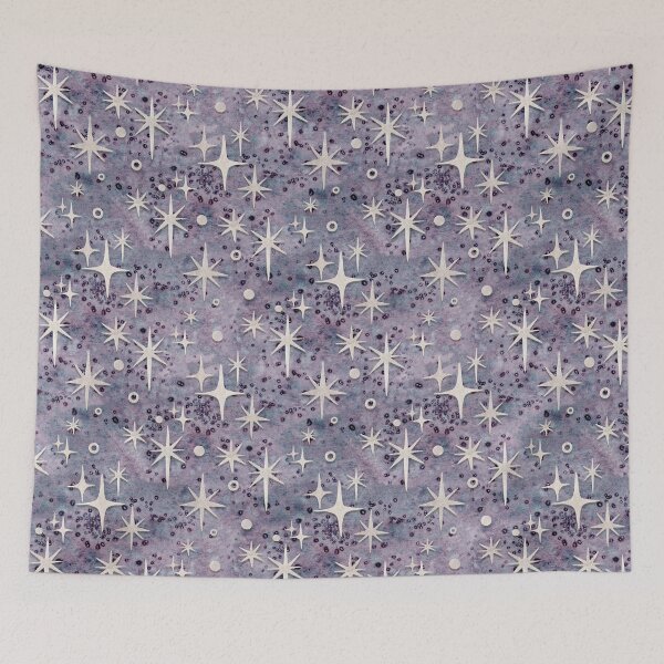 Item preview, Twinkle Pattern Blue Purple Background (Watercolor and Salt) designed and sold by andrebalest.art.