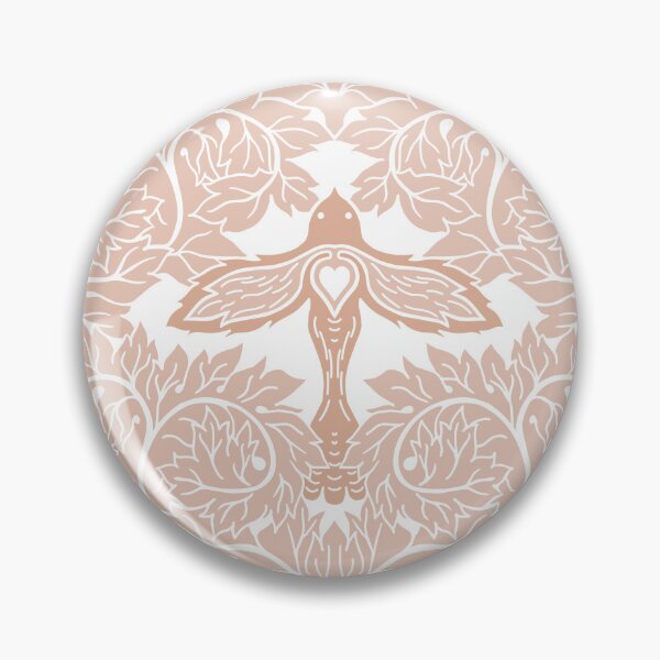 Item preview, Arts and Crafts Acanthus Damask with Dove - Soft Terracotta designed and sold by dreamprint.
