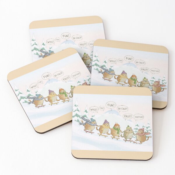 Item preview, Cute Cats Skateboarding in Snow - Winter Fun Squad with Speech Bubbles designed and sold by SammyMorry.