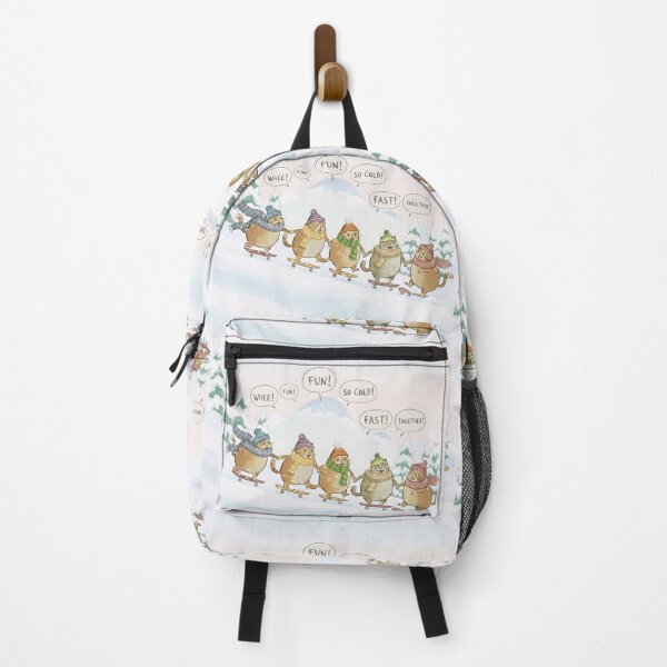 Item preview, Cute Cats Skateboarding in Snow - Winter Fun Squad with Speech Bubbles designed and sold by SammyMorry.