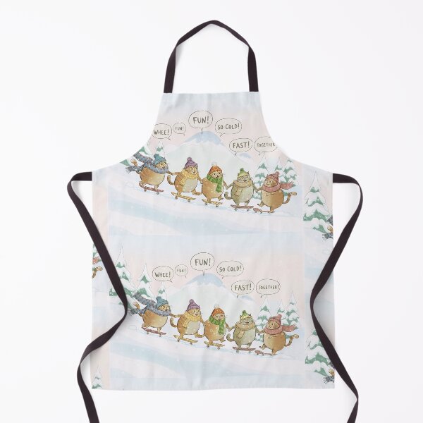 Item preview, Cute Cats Skateboarding in Snow - Winter Fun Squad with Speech Bubbles designed and sold by SammyMorry.