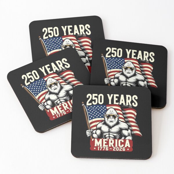 Item preview, 250 Years 'Merica 1776 - 2026 American Patriot Gorilla USA Independence Anniversary designed and sold by GrumpySableye.