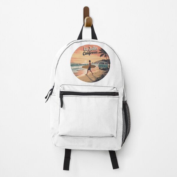 Item preview, La Jolla California Retro Surf Sunset - Vintage Beach Scene Illustration designed and sold by CircinusStore.