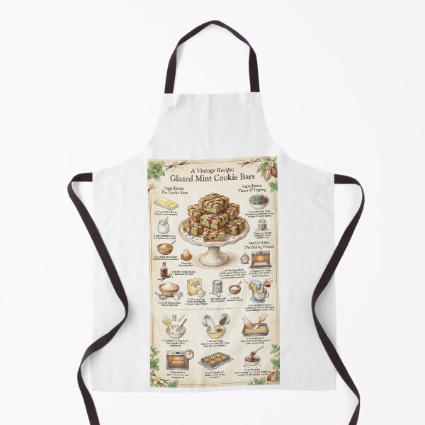 Item preview, A Vintage Recipe: Glazed Mint Cookie Bars Infographic Guide designed and sold by CharlieDesings.