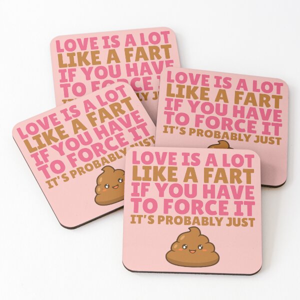 Item preview, Kawaii Funny Valentine Love Is A Lot Like A Fart designed and sold by legendaryskins.