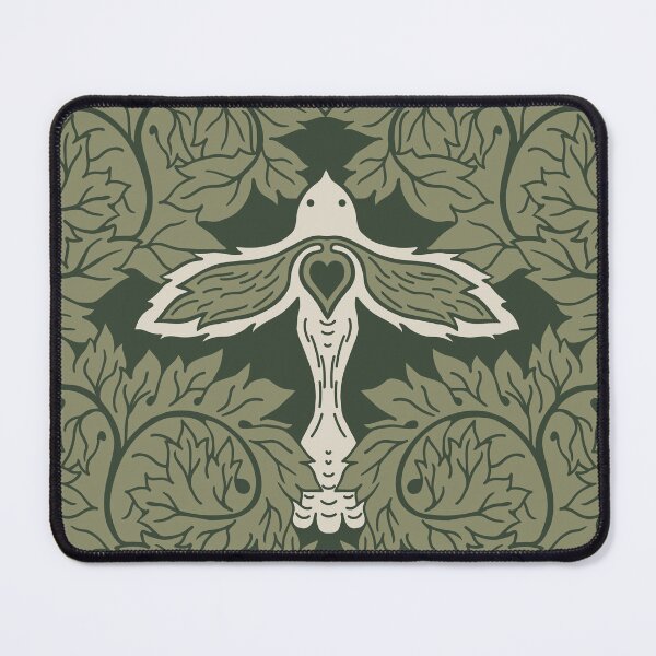 Item preview, Arts and Crafts Acanthus Damask with Dove -  Biophilic Deep Green designed and sold by dreamprint.