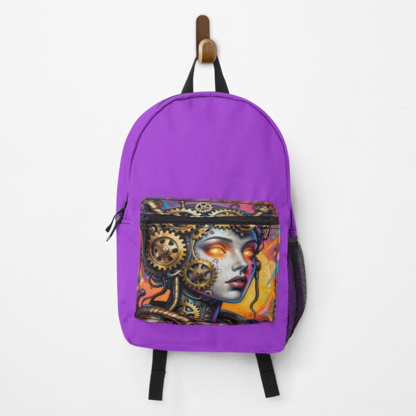 Item preview, Cyber Graffiti Vision – Futuristic street art with 4D woman and mechanical depth designed and sold by FotoworldEdel.