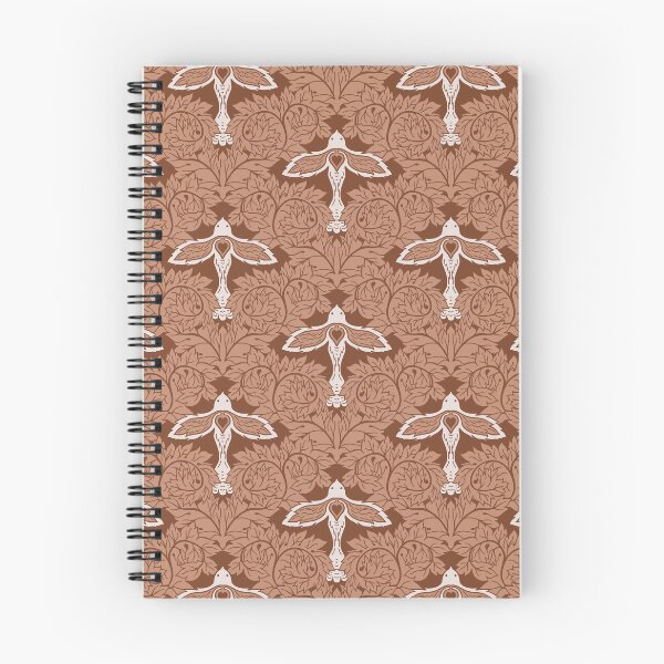 Item preview, Arts and Crafts Acanthus Damask with Dove - Deep Terracotta designed and sold by dreamprint.