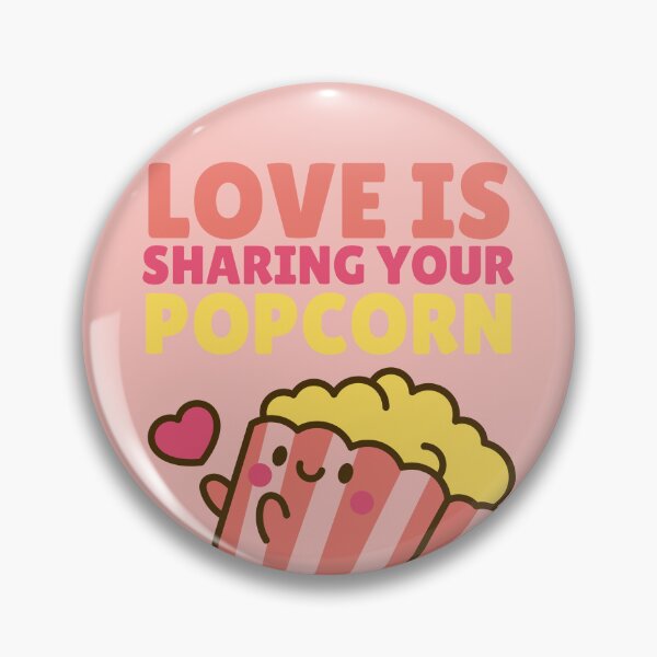 Item preview, Kawaii Funny Valentine Love Is Sharing Your Popcorn designed and sold by legendaryskins.