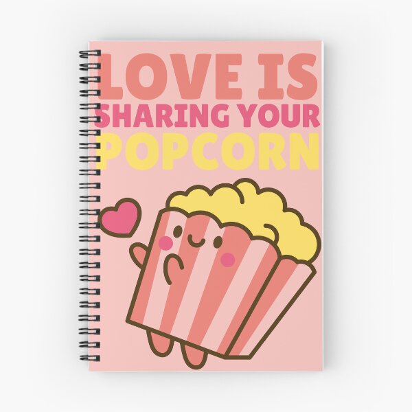 Item preview, Kawaii Funny Valentine Love Is Sharing Your Popcorn designed and sold by legendaryskins.