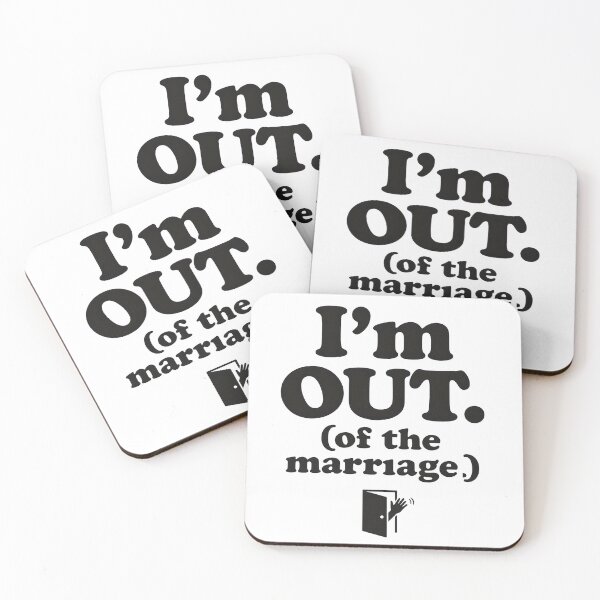 Item preview, Divorce Humor I'm Out of the Marriage Design designed and sold by Ladidia.