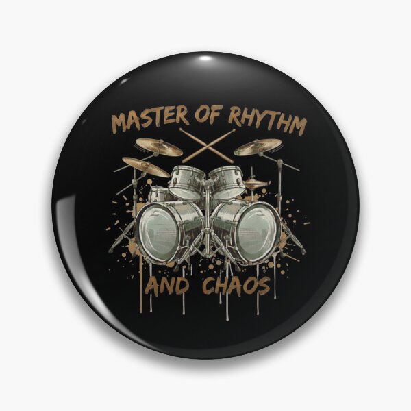 Item preview, Master of Rhythm and Chaos Vintage Drummer Drum Kit Design designed and sold by Rhythm Thru Art .