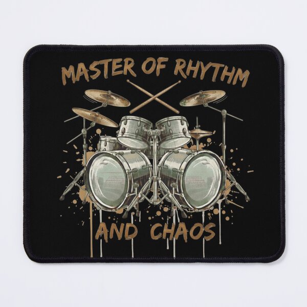 Item preview, Master of Rhythm and Chaos Vintage Drummer Drum Kit Design designed and sold by Rhythm Thru Art .