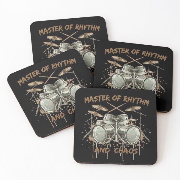 Item preview, Master of Rhythm and Chaos Vintage Drummer Drum Kit Design designed and sold by Rhythm Thru Art .