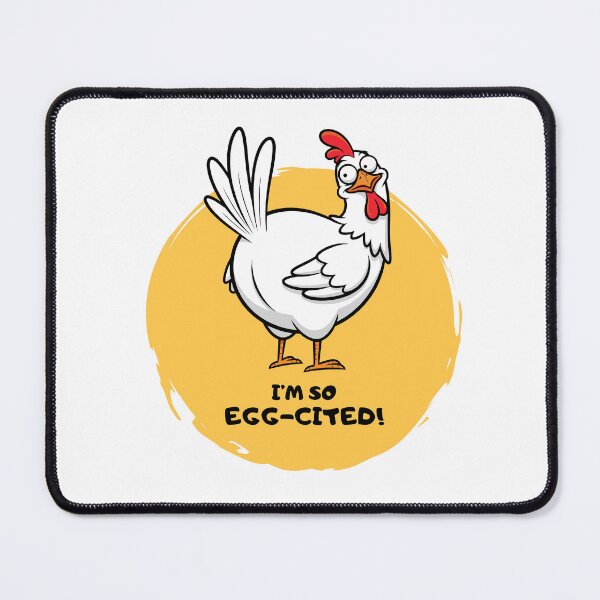 Item preview, I'm So Egg-Cited! Chicken Fun designed and sold by PICODOG.