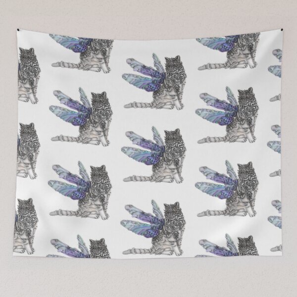 Item preview, Cat with wings designed and sold by liquid-print.