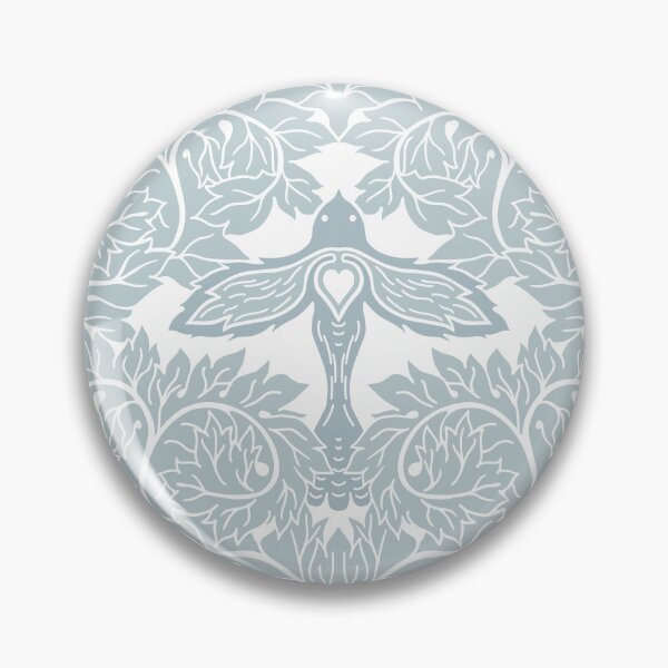 Item preview, Arts and Crafts Acanthus Damask with Dove - Calming Blue designed and sold by dreamprint.