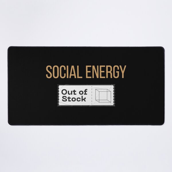 Item preview, Social Energy Out of Stock – Social Battery Humor Shirt designed and sold by HubCreates.