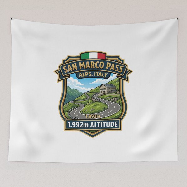 Item preview, San Marco Pass – Passo San Marco – High Mountain Motorcycle Pass designed and sold by enzoade.