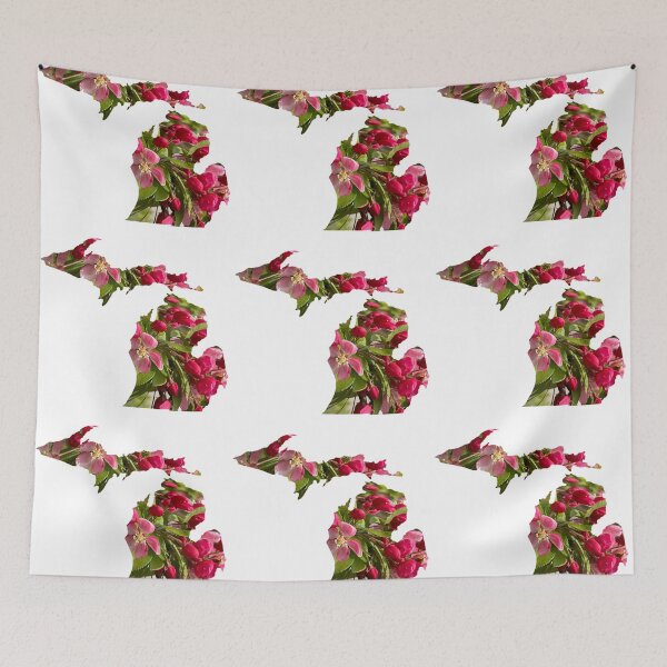 Item preview, Michigan, The Great Lake State | pink cherry blossoms  designed and sold by hollycooper.