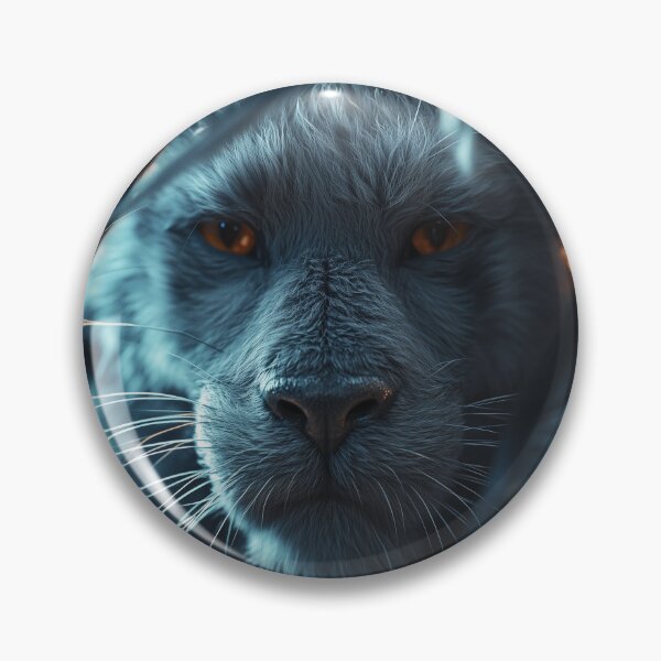 Artikelvorschau, Porträt eines schwarzen Panthers mit leuchtend orangefarbenen Augen – Mystische Fantasy-Kunst entworfen und verkauft von NeonKinPrints.