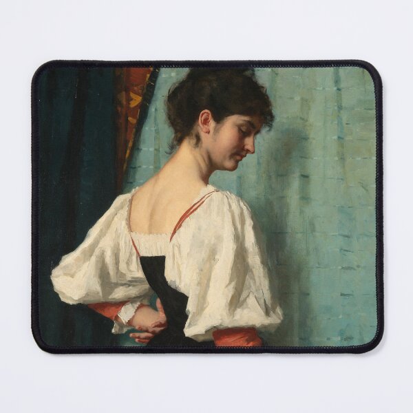 Item preview, Victorian Lady and Dog Portrait: Moody Antique Art Print designed and sold by SavageVision.