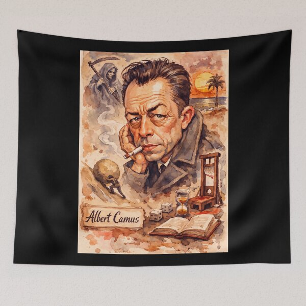 Item preview, Albert Camus designed and sold by Sarcastic designs.