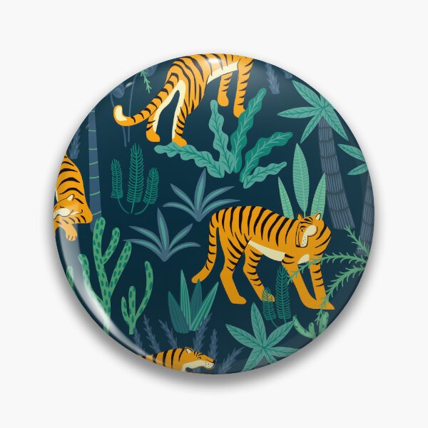 Item preview, Miami maximalist style tiger pattern decorative jungle tropical vibe  designed and sold by PG Illustration.