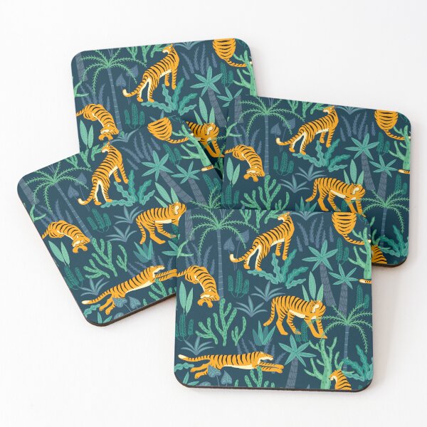 Item preview, Miami maximalist style tiger pattern decorative jungle tropical vibe  designed and sold by PG Illustration.