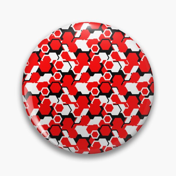 Item preview, Neon Hex-Cell - RED Honeycomb Geometric Mosaic designed and sold by The Nomadic Designs.