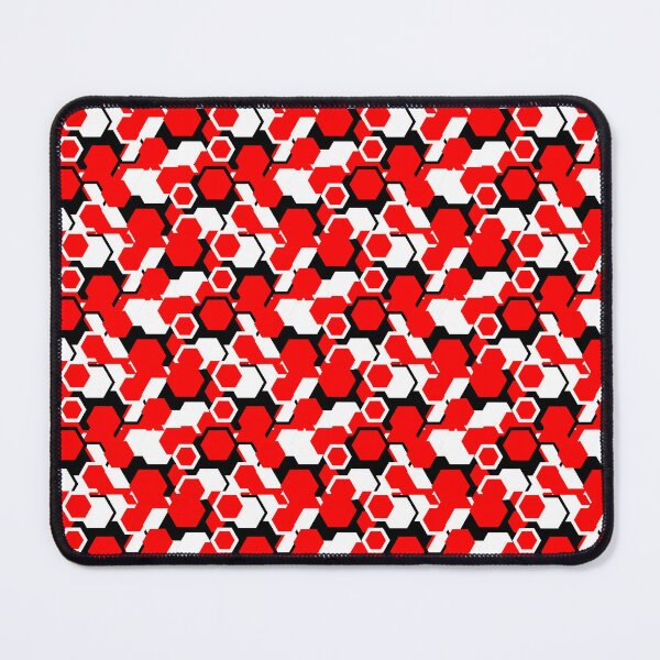 Item preview, Neon Hex-Cell - RED Honeycomb Geometric Mosaic designed and sold by The Nomadic Designs.