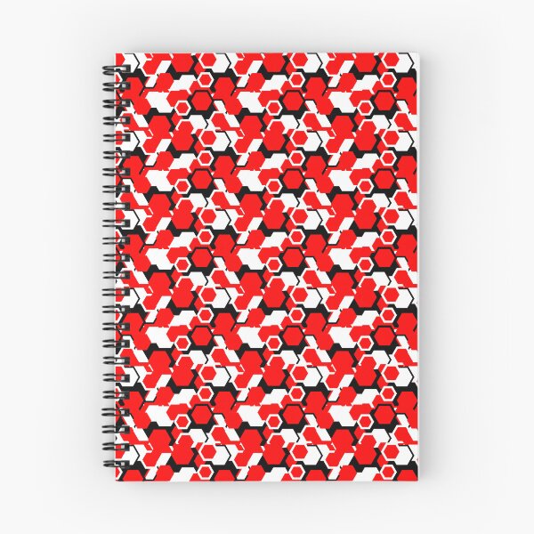 Item preview, Neon Hex-Cell - RED Honeycomb Geometric Mosaic designed and sold by The Nomadic Designs.