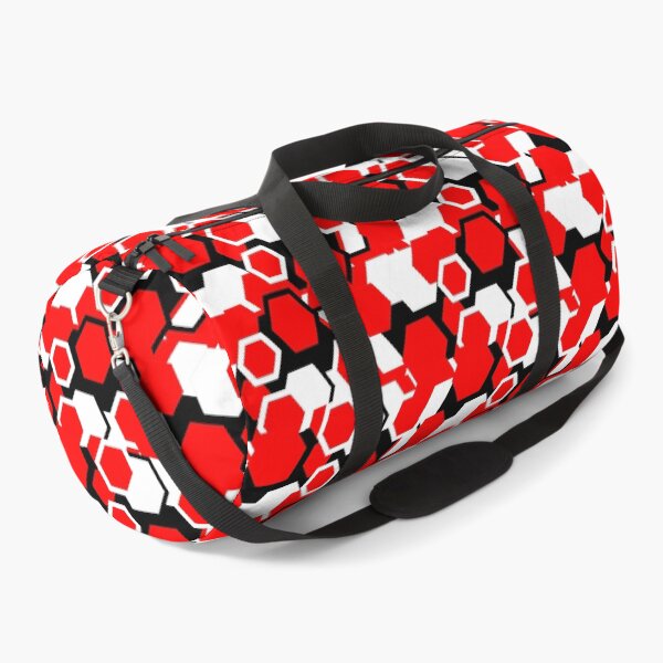 Item preview, Neon Hex-Cell - RED Honeycomb Geometric Mosaic designed and sold by The Nomadic Designs.