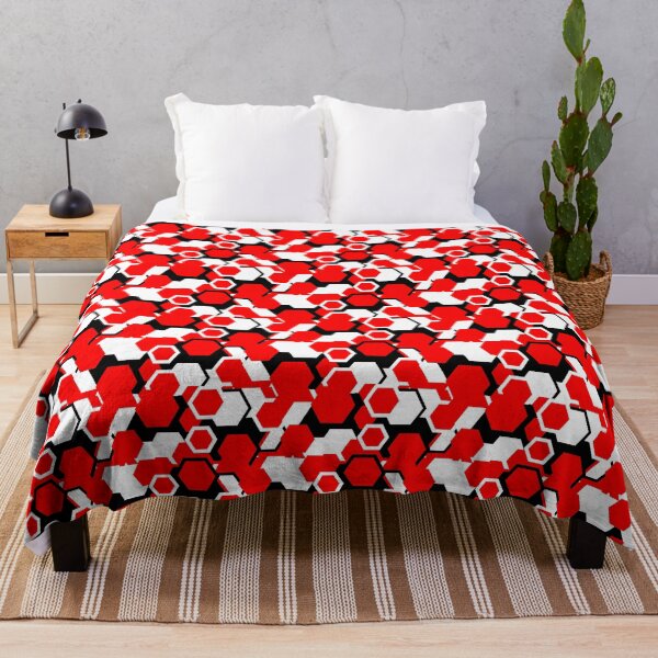 Item preview, Neon Hex-Cell - RED Honeycomb Geometric Mosaic designed and sold by The Nomadic Designs.