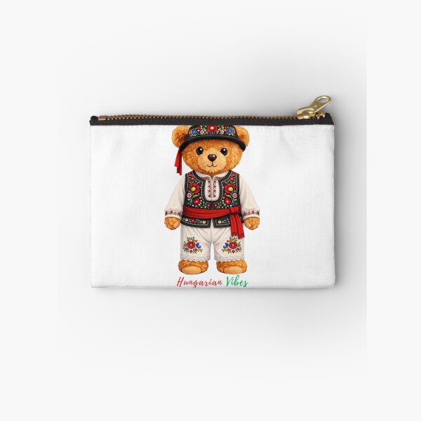 Item preview, Cute Teddy Bear in Traditional Hungarian Folk Costume - Matyo Embroidery Art designed and sold by CuteBear87.