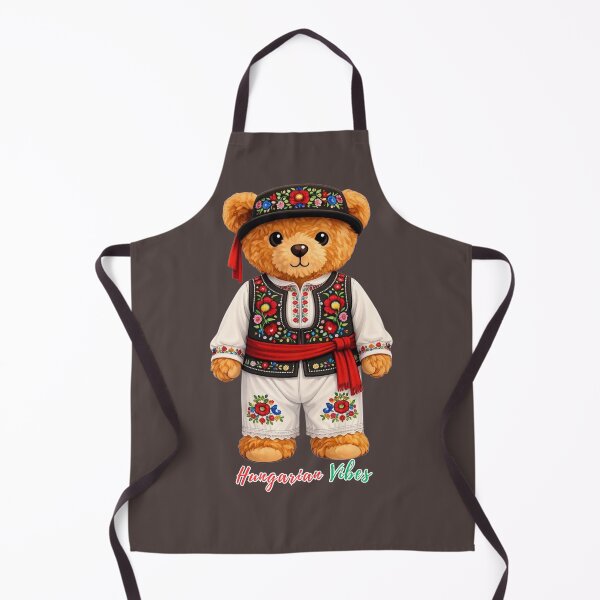 Item preview, Cute Teddy Bear in Traditional Hungarian Folk Costume - Matyo Embroidery Art designed and sold by CuteBear87.