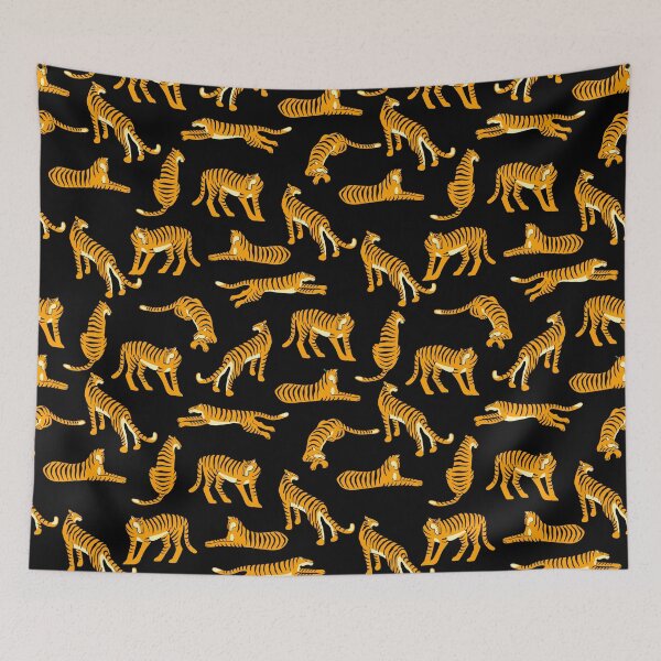 Item preview, Fifties style tiger pattern maximalist trend designed and sold by PG Illustration.
