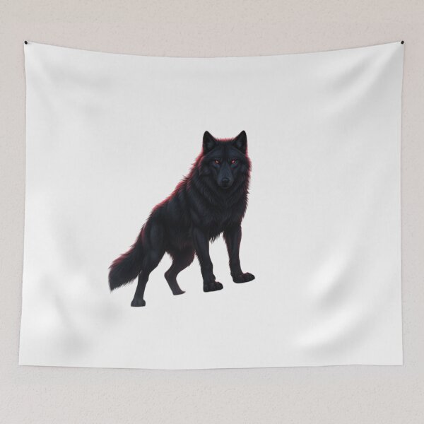Item preview, Dark Fantasy Alpha Wolf Under Blood Moon – Gothic Wildlife Art designed and sold by NeoTeeFusion.