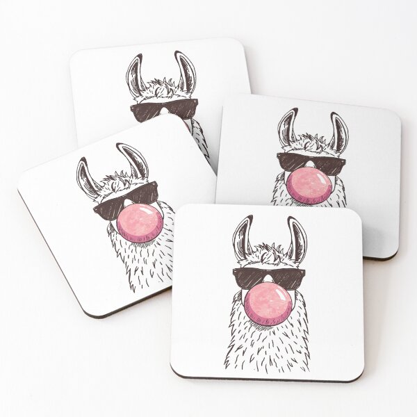 Item preview,  funny Llama with Pink Bubble Gum designed and sold by SOUFIANE1991.