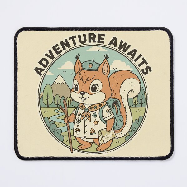 Item preview, Vintage Squirrel Scout Adventure – 60s Retro Animation Style Sticker designed and sold by VisualRotaStudio .