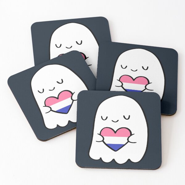 Item preview, Genderfluid Pride Ghost Holding Heart LGBTQ Love Art designed and sold by Cannaxes Studio.