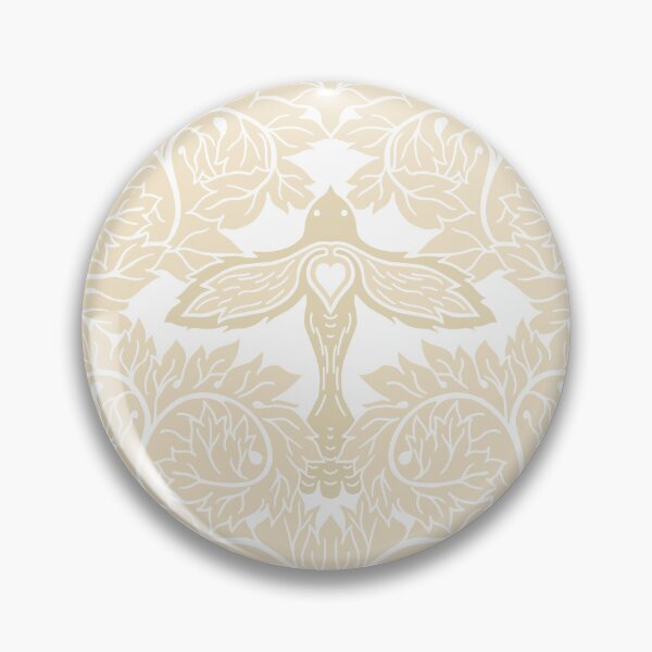 Item preview, Arts and Crafts Acanthus Damask with Dove - Light Warm Yellow designed and sold by dreamprint.