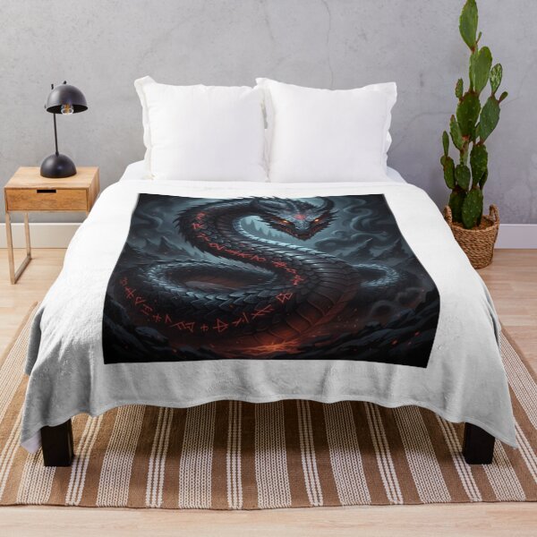 Item preview, Dark Fantasy Demon Serpent – Gothic Mythical Creature Art designed and sold by NeoTeeFusion.
