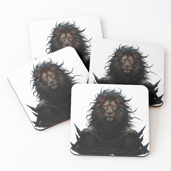 Item preview, Dark Fantasy Lion King – Royal Gothic Wildlife Art designed and sold by NeoTeeFusion.