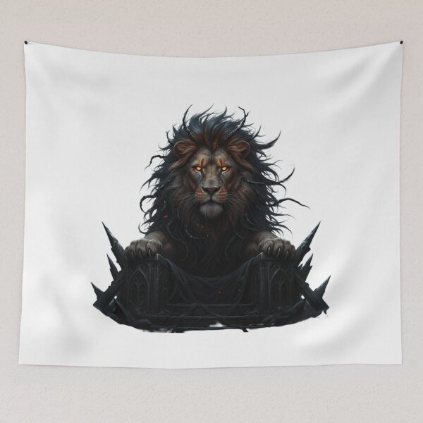 Item preview, Dark Fantasy Lion King – Royal Gothic Wildlife Art designed and sold by NeoTeeFusion.