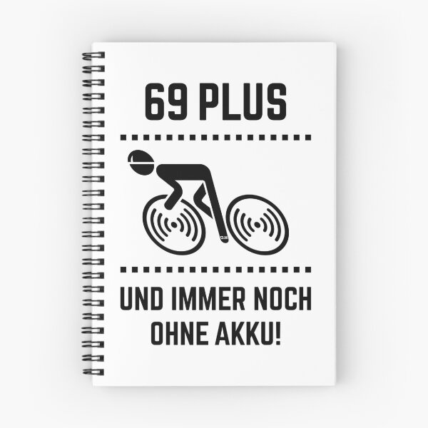 Item preview, 69 Plus – And Still Without a Battery! (Bicycle / Racing Bike / Birthday / Black) designed and sold by Roderix.