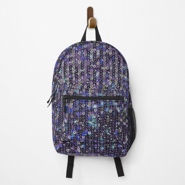Item preview, Deep blue purple sequins, festive party vibe sparking blue purple black glitter pattern designed and sold by hollycooper.