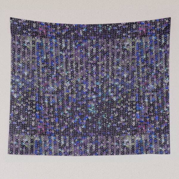 Item preview, Deep blue purple sequins, festive party vibe sparking blue purple black glitter pattern  designed and sold by hollycooper.